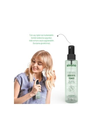 Siveno %100 Doğal Biberiye Suyu Saç Dökülmesi Karşıtı ve Hızlı Saç Uzatma Etkili Saç Toniği 150 ML