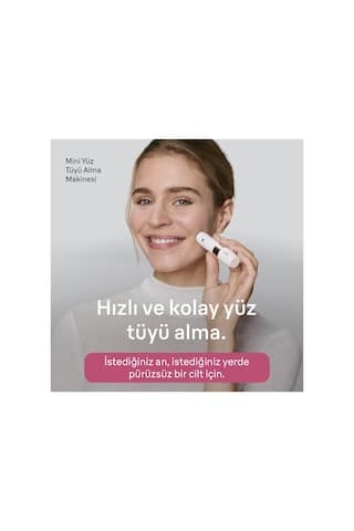 Braun Fs1000 Mini Yüz Tüy Alma Makinesi Pil Ve Temizleme Fırçası, Seyahat Boy, Kablosuz Kullanım