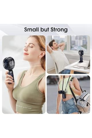 Lcd Ekranlı Şarjlı Mini El Boyun Masa Fanı Seyahat Taşınabilir Fan Aralığı Şarjlı Yüksek Şarj
