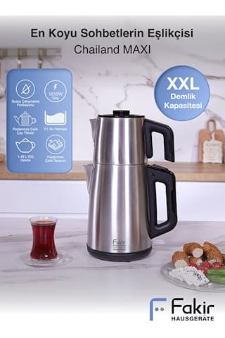 Fakir Chailand Maxi XXL 2 L Çelik Çay Makinesi
