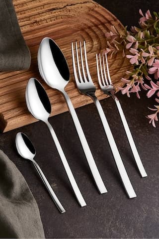 Zagori Düz Sade Model 30 Parça 6 Kişilik Çatal Kaşık Takımı Çelik
