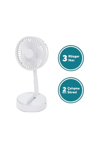 Kumtel KUF-106 Şarj Edilebilir Masa El Fanı