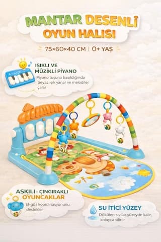 Kutulu Piyanolu Mantar Oyun Halısı