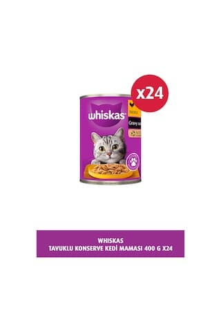 Whiskas Tavuklu Konserve Yetişkin Kedi Maması 24 x 400 G