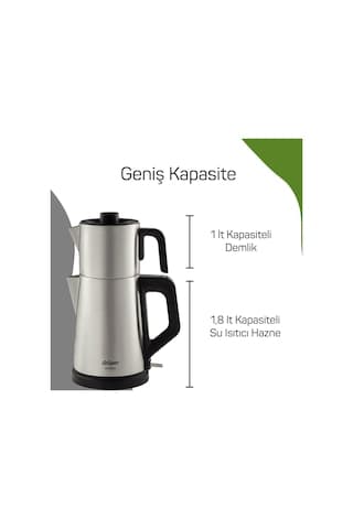 Arzum AR3129 Deminde 1800 W 1 L Demlik Kapasiteli  Çay Makinesi