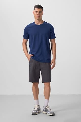 Tommy Life Tommy Lıfe Indigo Erkek Basic Kısa Kol Standart Kalıp O Yaka T-shirt - 87911 001