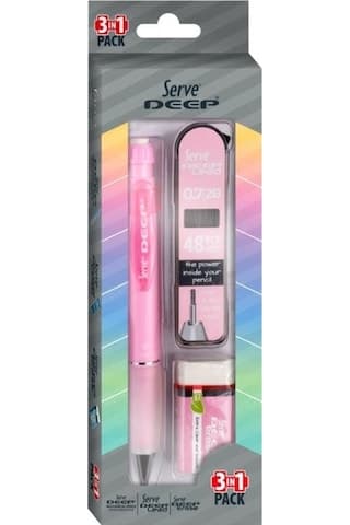 Serve Deep 3 Lü Okul Seti Pembe