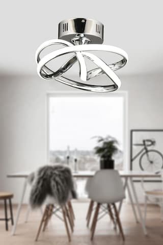 Vino Riserva Model Krom Kaplama Metal Salon Mutfak Oturma Yatak Odası Modern Led Plafonyer Avize Krom