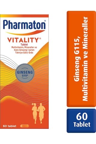 Pharmaton Vitality Ginseng G115 Multivitamin ve Mineraller 60 Tablet