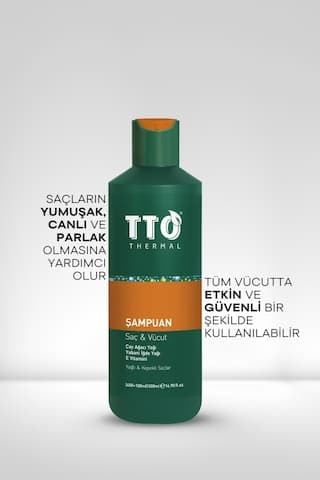 Tto Saç Ve Vücut Şampuanı 500 Ml Yeşil Çay Ağacı Yağı / Tea Tree Oıl