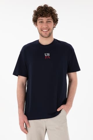 U.S. Polo Assn. Erkek Comfort Fit Bisiklet Yaka Lacivert Tişört 50306450-VR033