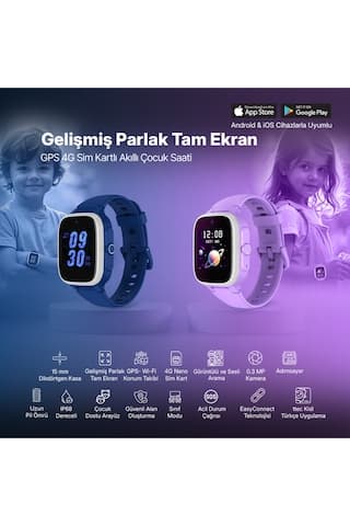 Ttec 2KSW01 Kidi Lite GPS 4G Sim Kartlı Akıllı Çocuk Saati