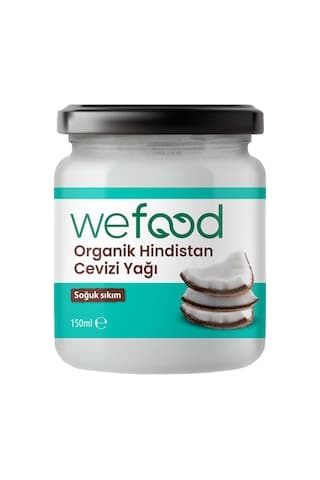Wefood Organik Hindistan Cevizi Yağı 150 ml (Soğuk Sıkım)