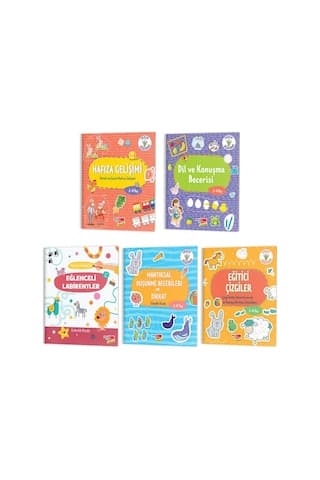 2-4 Yaş Evde Etkinlik Zeka ve Dikkat Gelişimi 5'Li Set