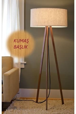 Bej Kahve Lambader 3 Ayaklı Al804