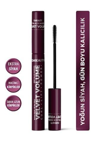 Embeauty Ultra Siyah Dolgunlaştırıcı Maskara Hacim Ve Uzunluk Etkili Siyah