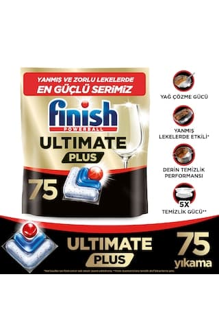 Finish Ultimate Plus Bulaşık Makinesi Deterjanı Kapsül Tablet 75 Adet