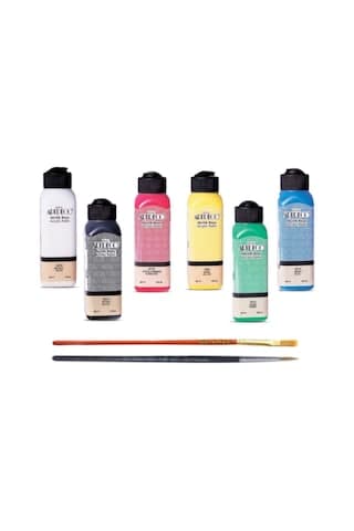 Artdeco 140 Ml Akrilik Boya Ana Renkler 6'lı Fırça Hediyeli