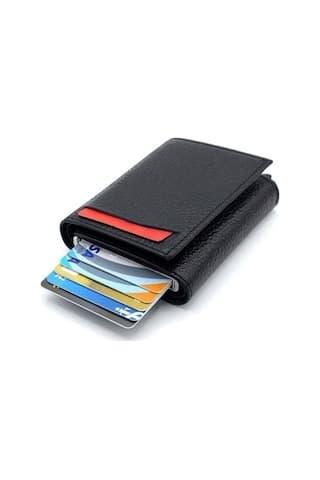 Aquablue Rfid Korumalı Otomatik Mekanizmalı Para Bölmeli Erkek Cüzdan & Kartlık