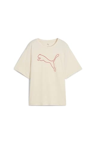 Puma Her Kadın Grafik Baskılı Geniş Kesim Tişört 688149 87 Beyaz