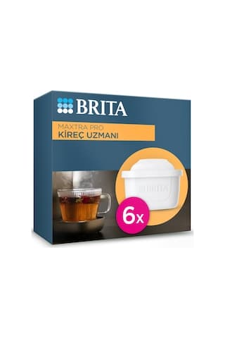 BRITA MAXTRA PRO Kireç Uzmanı Yedek Su Arıtma Filtresi, 6'li