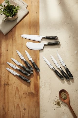 Bernardo Maestro 10 Parça Bıçak Seti Gümüş -  Siyah