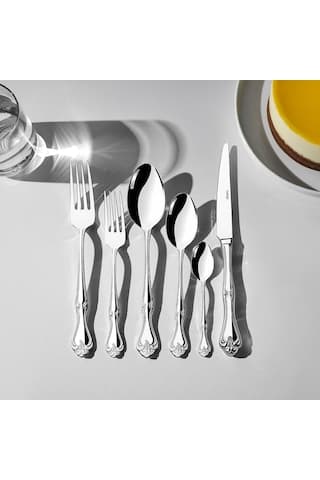 Nehir Lalezar Sade 12 Kişilik 72 Parça Kutulu Çatal Kaşık Bıçak Takımı Gümüş