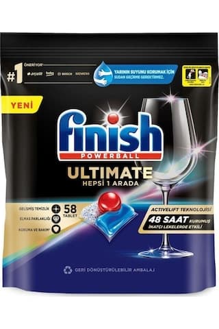 Finish Quantum Ultimate Bulaşık Makinesi Deterjanı 58 Tablet