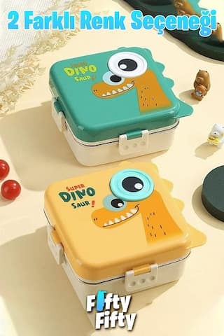 Vagonlife Lunch Box 1120 Ml Sızdırmaz,karışmaz Üç Bölmeli Sos Kaseli Yeni Nesil Sefer Tası-fflbox10082 Yeşil