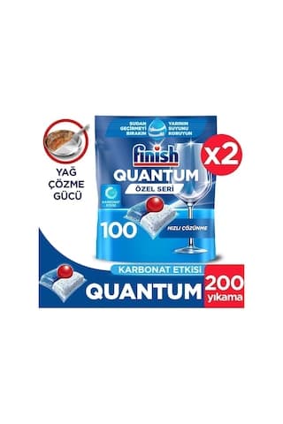 Finish Quantum Özel Seri Bulaşık Makinesi Deterjanı Kapsül Tablet 200 Adet (100 x 2)