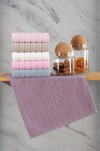 Path El ve Yüz Mutfak Havlu Seti 6'lı 30 x 50 CM Pembe