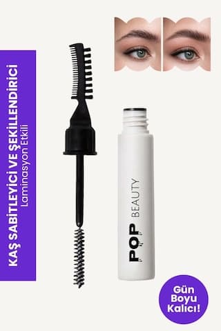 Pop Beauty Kaş Sabitleyici Ve Şekillendirici Kaş Fırçası Tarağı Ve Sabitleyici Jel