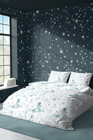 Zeynep Tekstil Space Pamuklu Tek Kişilik Nevresim Seti Çarşafsız Nevresim ve Yastık Kılıfı