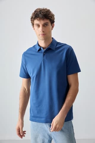 Air Jones Tommy Life Parlament Pamuklu Kalın Yumuşak Dokulu Polo Yaka Oversize Fit Basic Erkek T- Shirt - 88381 Parlament
