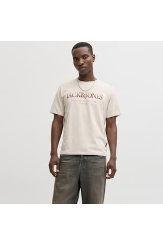 Jack & Jones Erkek Gögüs Logo Baskili Tisört - Devin - 12290173 Çok Renkli