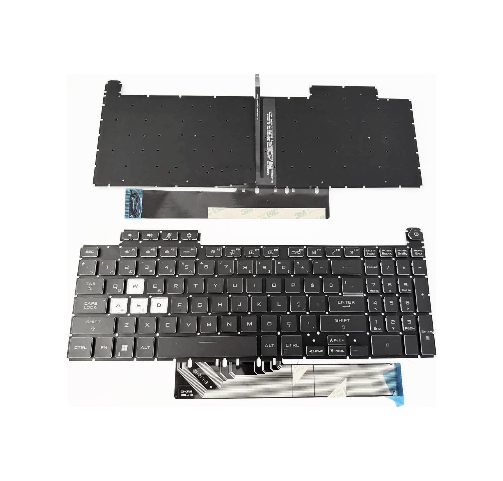 Asus Tuf Gaming F15 Fx507zc4-hn158zi723 Klavye Rgb Aydınlatmalı Tuş Takımı