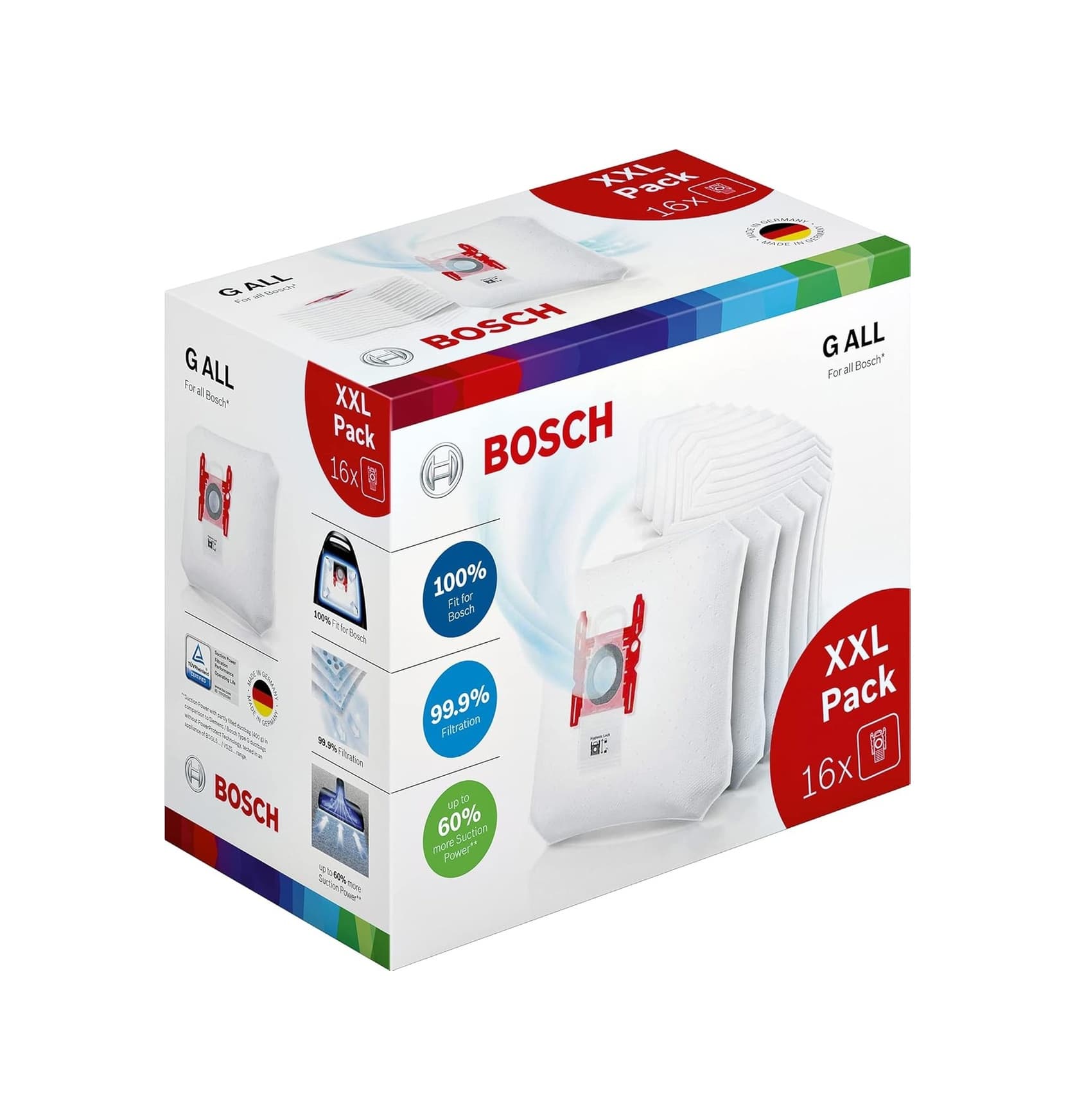 Bbz16gall Elektrikli Süpürge Torbası Powerprotect, 16 Adet Kilit İle, Tüm Dizesi Bsg8 Hariç, Bsn1 İçin Uygun