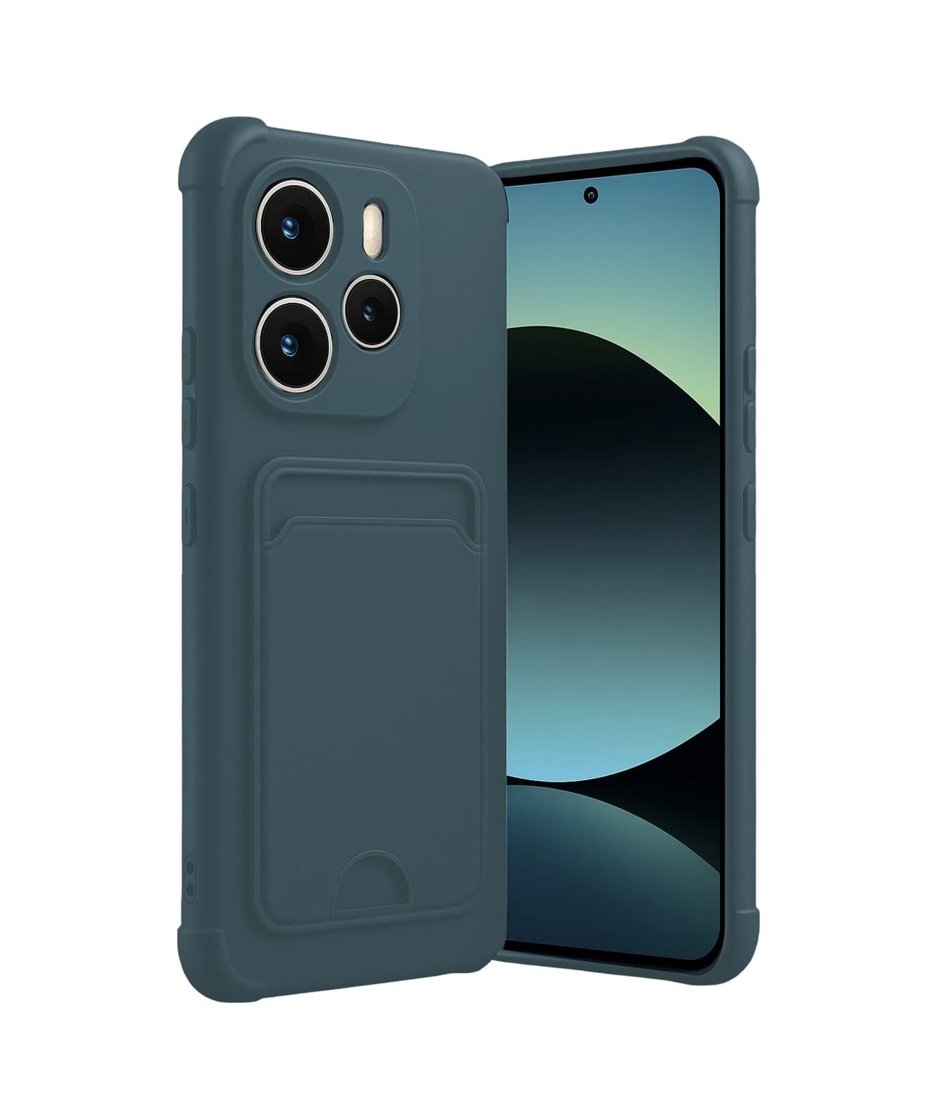 Newface - 817 - Xiaomi Redmi Note 14 4g Kelvin Kartvizitli Silikon - - Csmo-tex - Koyu Yeşil