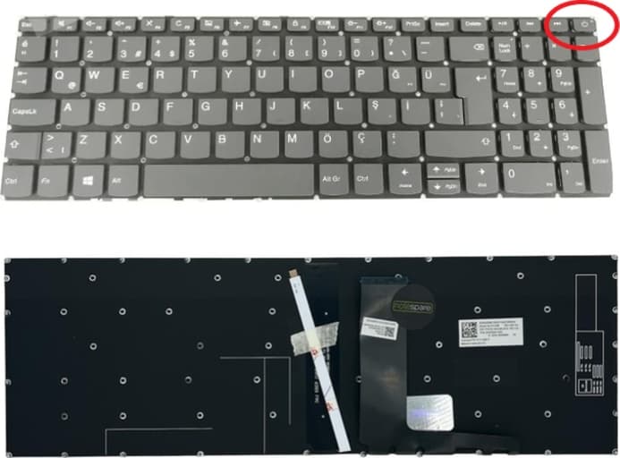 Lenovo İdeapad 81w800fgtx Notebook Klavye Tr Işıklı
