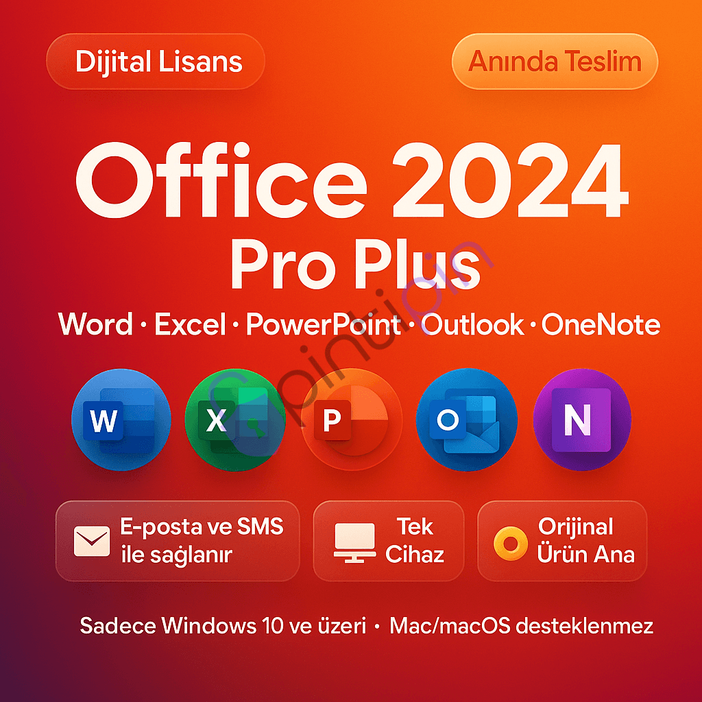 Mıcrosoft Office 2024 Pro Plus Dijital Lisans Anahtarı
