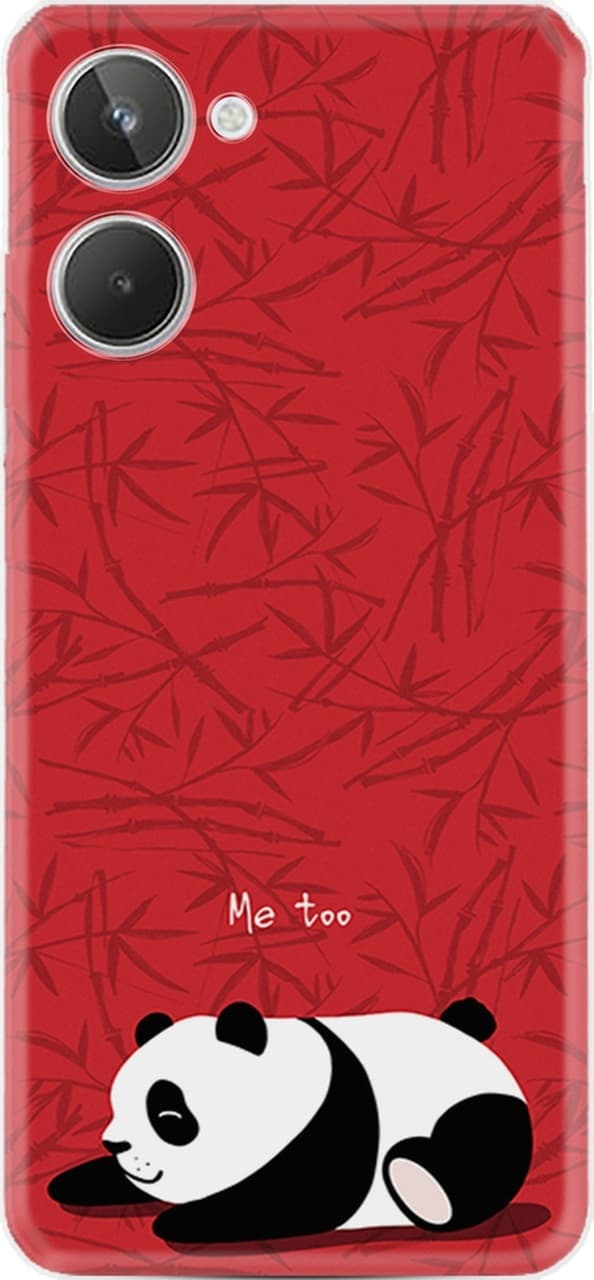 Realme 10 4G Desenli Silikon Platinium Series Sleeping Panda 1810