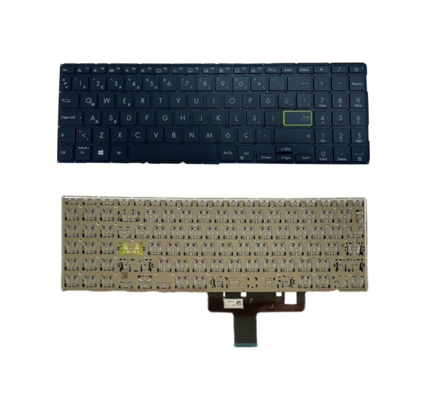Asus Nsk-w43pu Notebook Klavye Siyah Tr