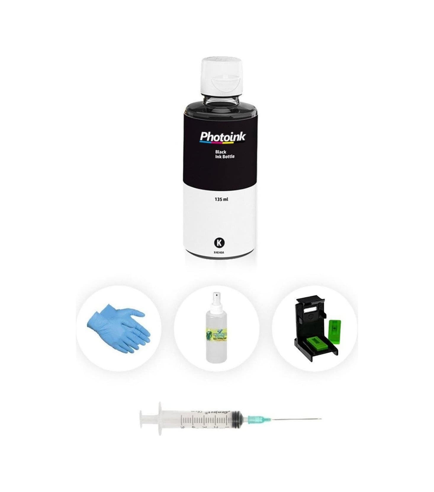 HP Officejet 300 Photoink Plus Siyah Kartuş Dolum Seti
