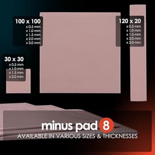 Thermal Grizzly Minus Pad 8 Thermopad 100 100 2 Mm, Isı İletkenliği: 8 W/mk - Soğutucu/gpu/cpu/led Soğutucu/ram Ve Diğer Bileşenler İçin Termal Ped