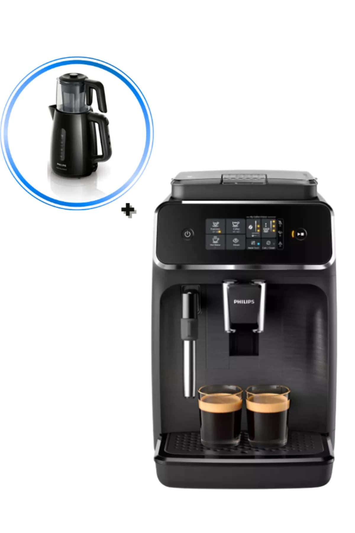Philips EP2220/10 Espresso Makinesi  + HD7301/00 Çay Makinesi Seti