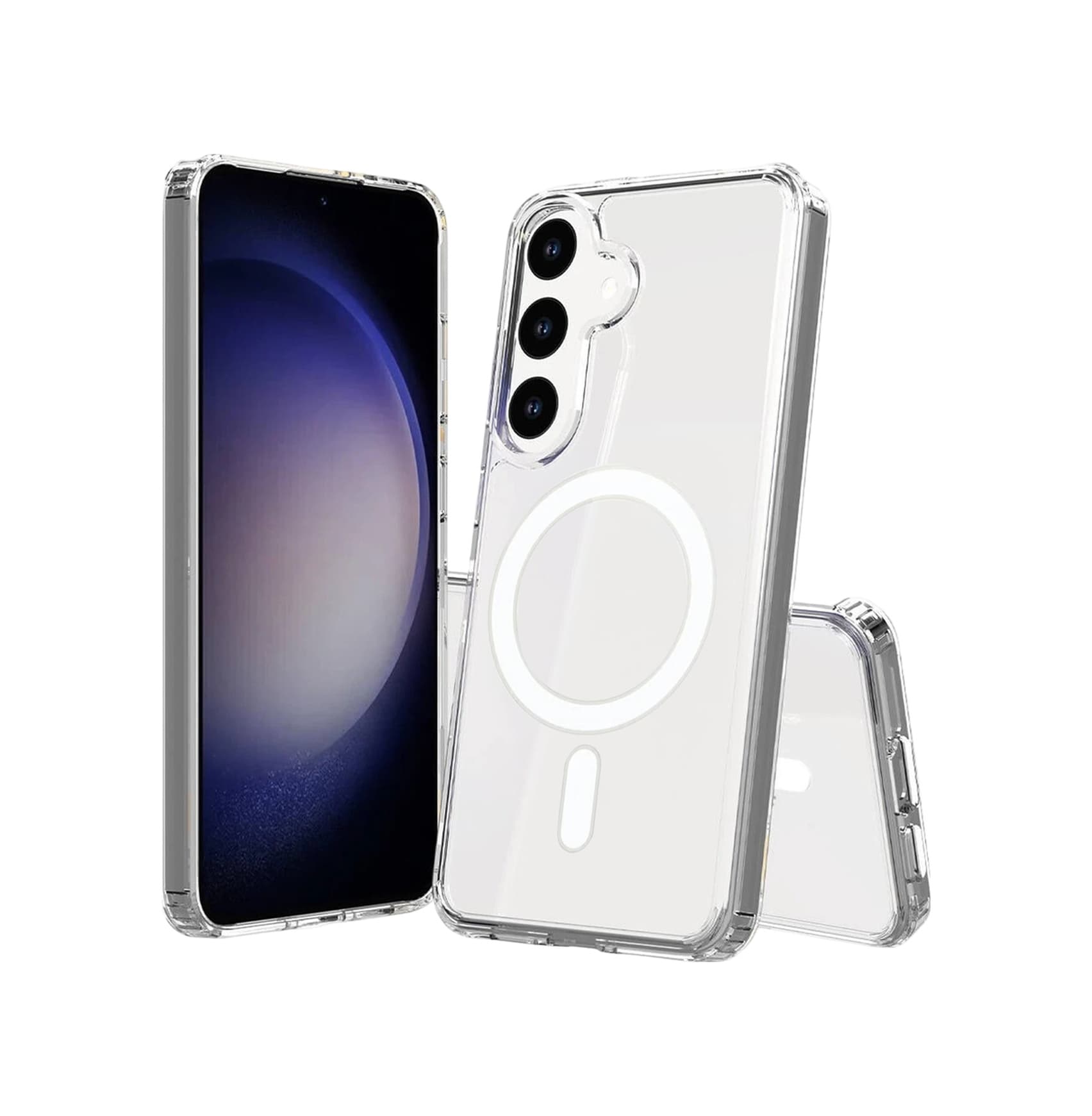 Newface - 849 - Samsung Galaxy S26 Plus Magneticsafe Şeffaf Silikon - Csmo-tex - - Şeffaf