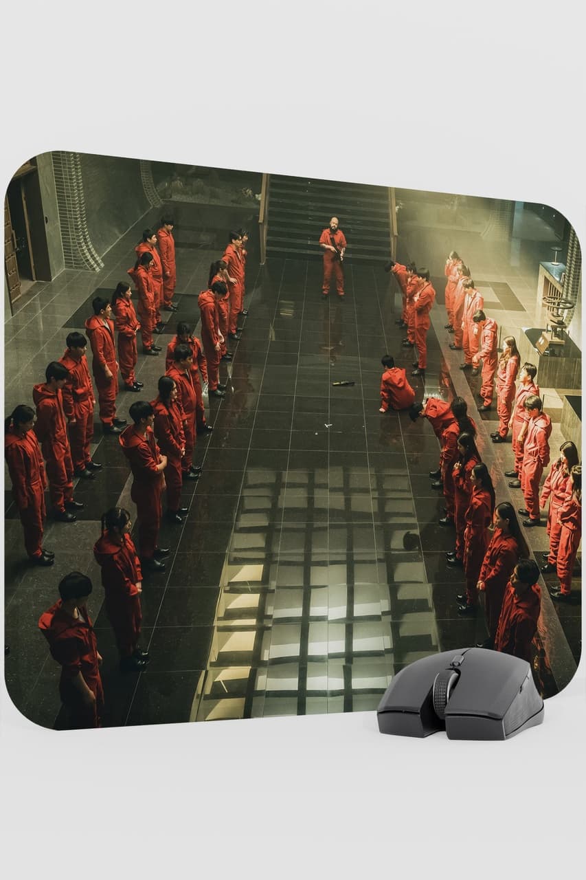 La Casa De Papel Kore V4 48x40 Xl Gaming Kauçuk Kaymaz Taban Mouse Pad Fare Altlığı