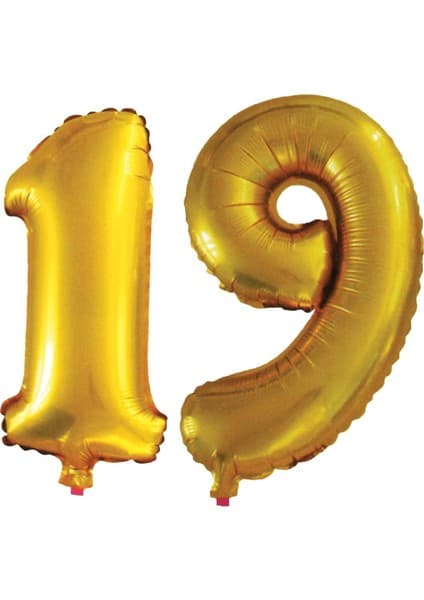 Vegetti 19 Yaş Sayı Folyo Balon Altın 90 cm Fiyatı