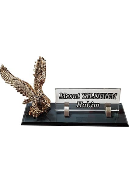 Hediye724 M538 İsme Özel Kartal Masaüstü İsimlik
