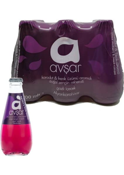 Avşar Karadut Frenk Üzüm Aromalı Soda 6'lı 200